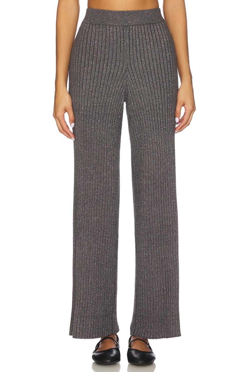 Barefoot Dreams CozyChic Ultra Lite Lurex Rib Wide Leg Pant