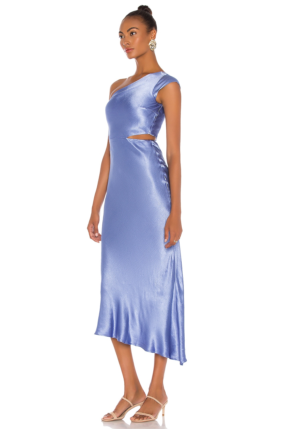 BEC&BRIDGE Delphine Asymmetrical Midi Dress in Cornflower | REVOLVE