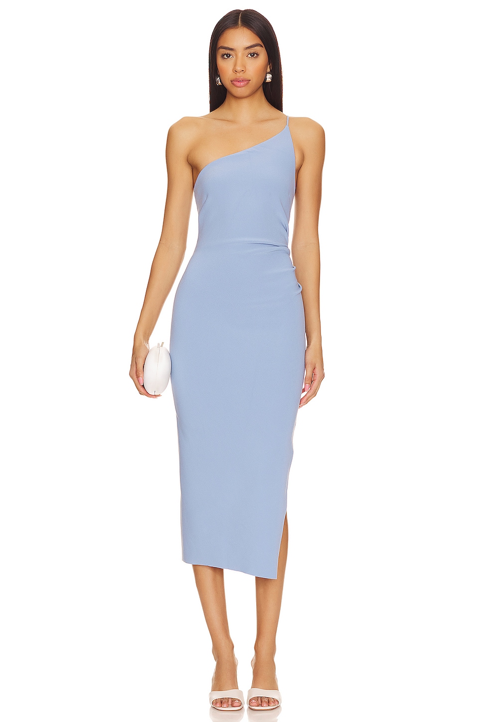 Bec + Bridge Nala One Shoulder Midi Dress in Meridian Blue | REVOLVE