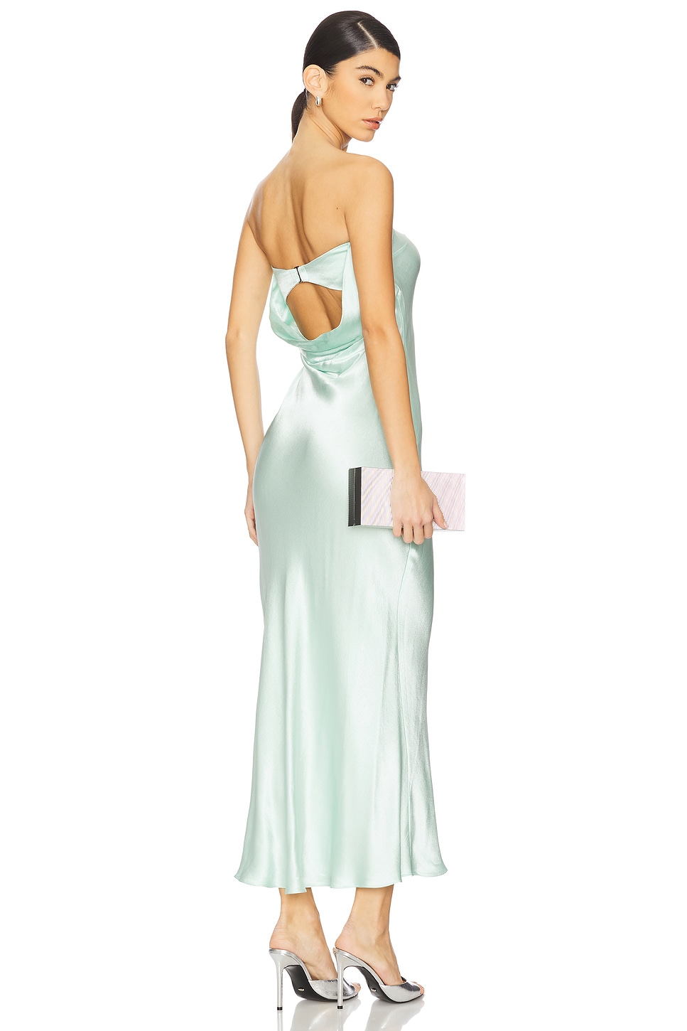 green emerald velvet dress Bec + Bridge Jules Asym Dress main image 0