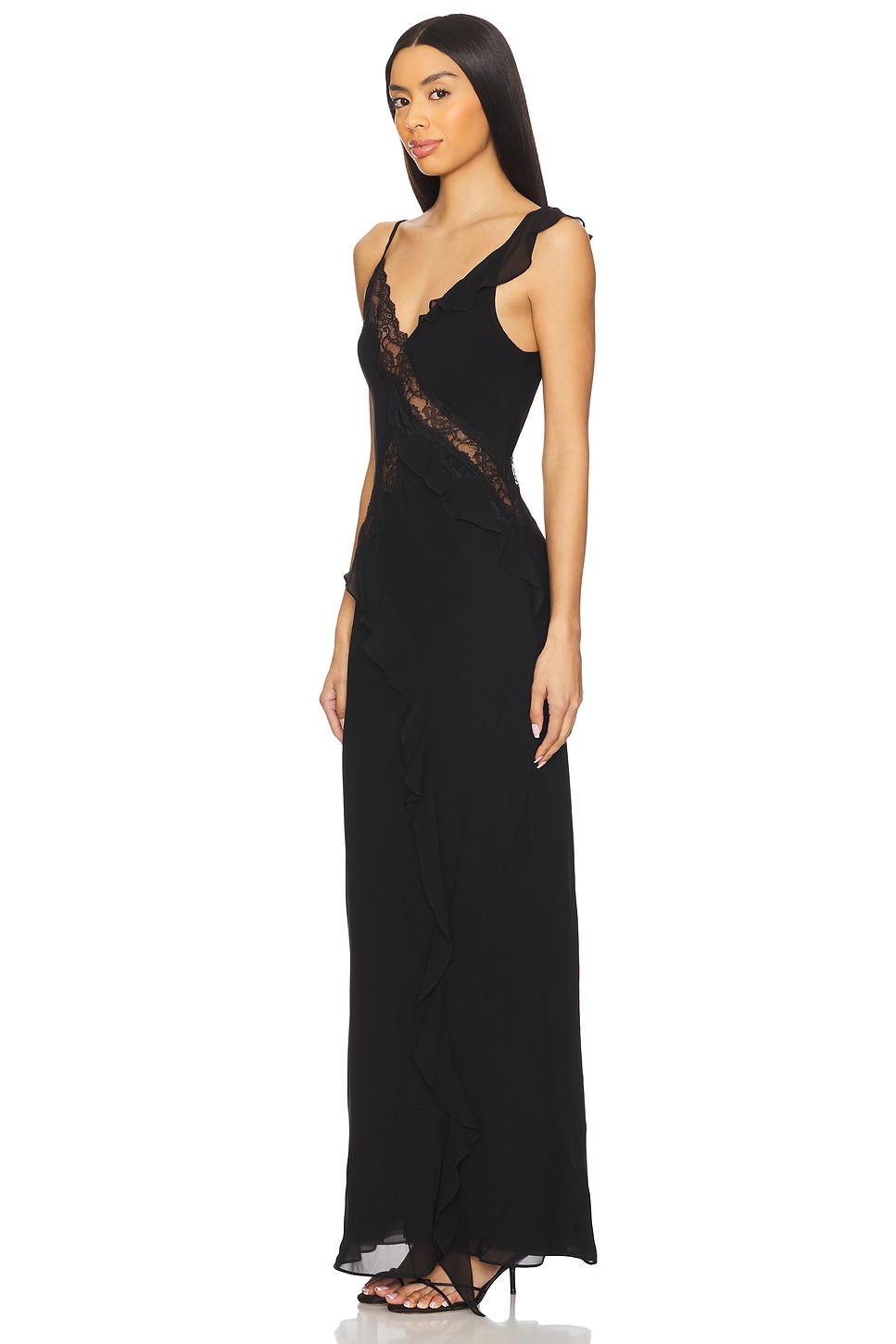 chic me maxi dress Stay With Me Frill Maxi Dress