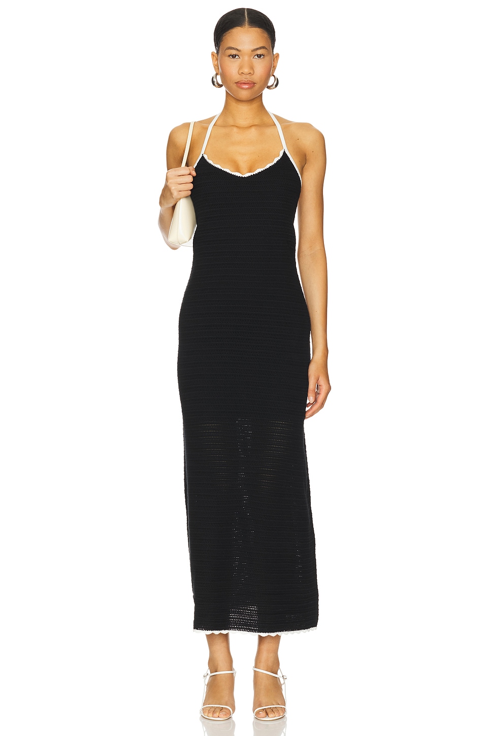 Ravyn Halter Maxi Dress - Black/White - XL