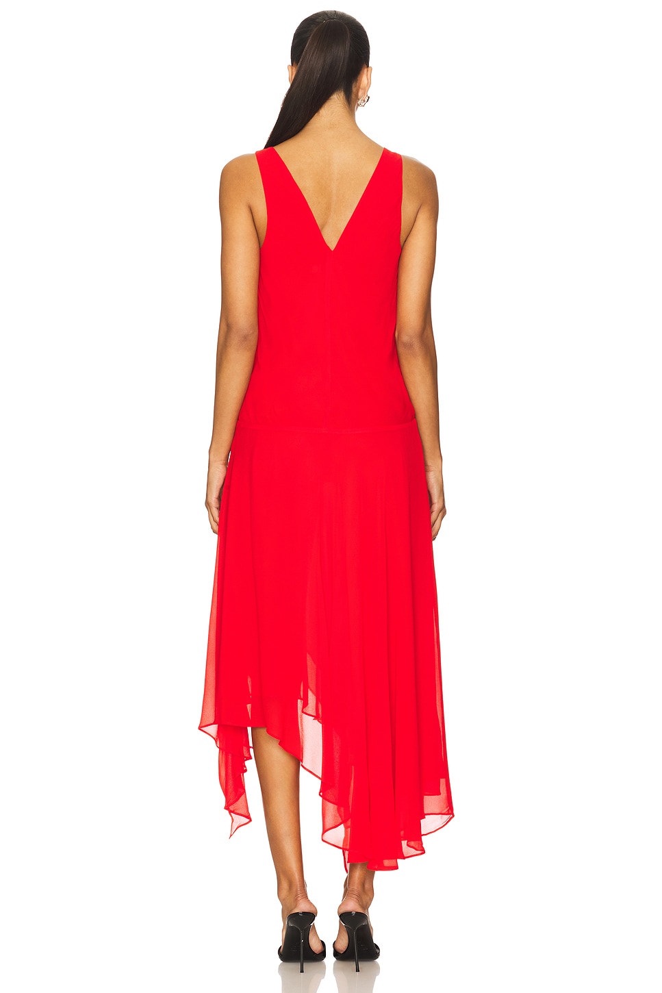 Bec + Bridge Rhone Wrap Asymmetric Dress in Red