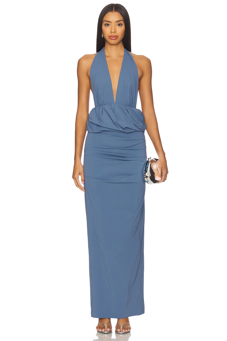 Bec + Bridge Priscilla Bubble Maxi Dress in Steel Blue | REVOLVE