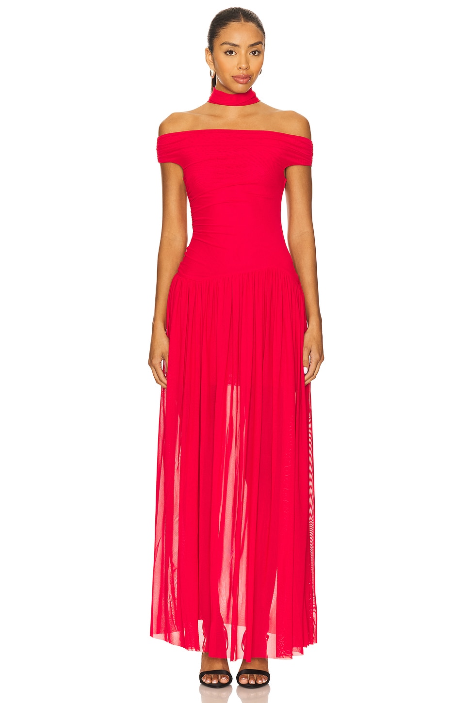 Deija Offshoulder Maxi Dress - Strawberry - 6
