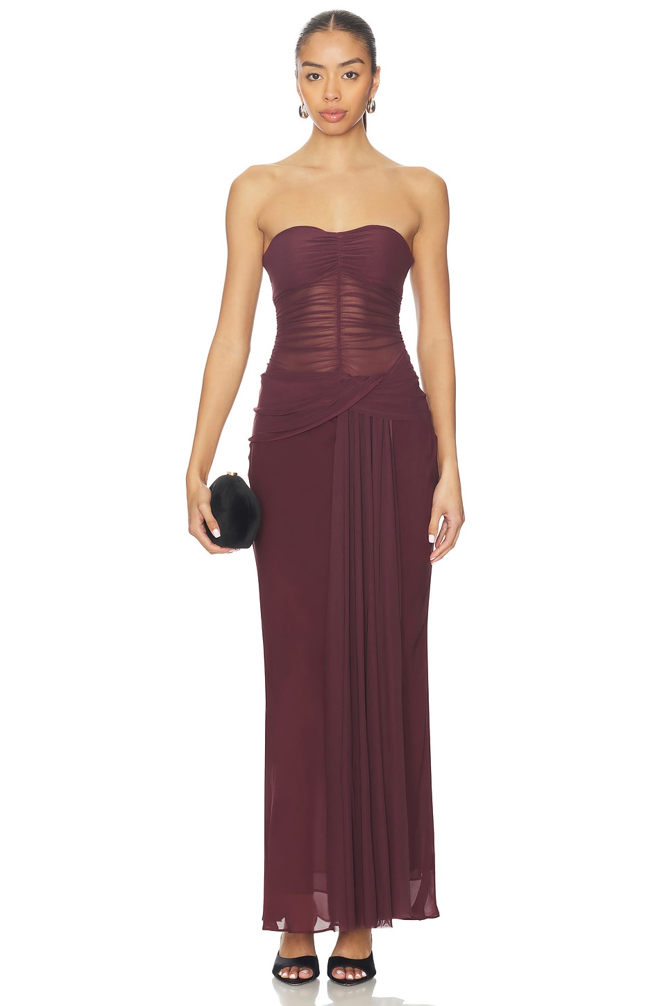 bec and bridge burgundy dress Bec + Bridge - Poppy Gathered Maxi Dress