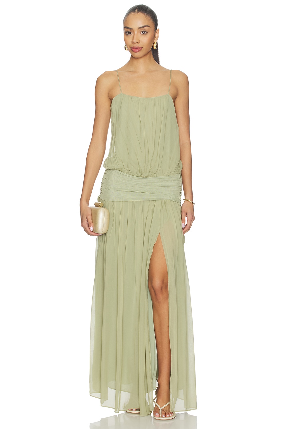 knee length dresses for ladies Rent or Hire Bec & Bridge Camille Maxi Dress - Sand/Black | Lend the Trends main image 1