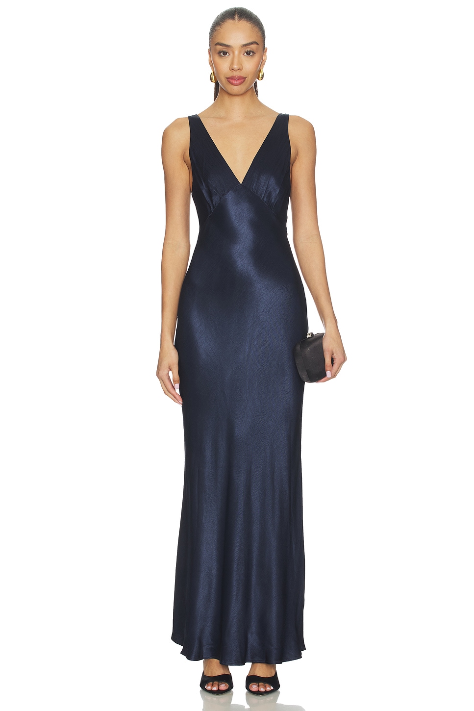 bec and bridge navy blue dress Bec And Bridge Dress Women's 4 Blue Deep Plunge V Bodycon