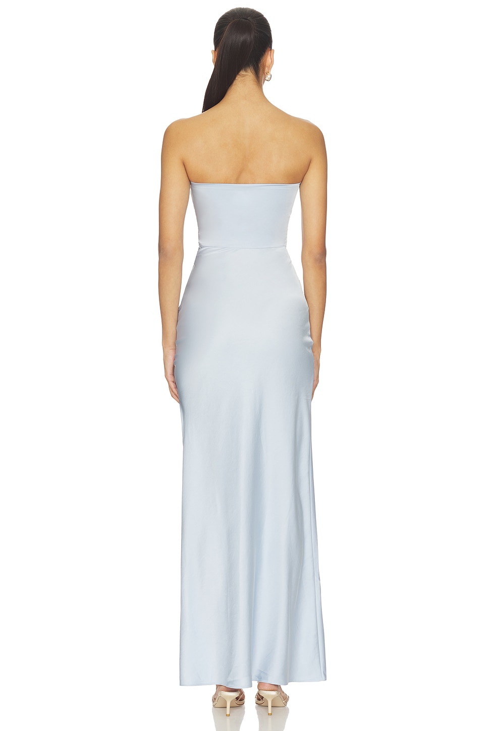 eternity strapless maxi dress Seaside Eternity Strapless Satin Maxi Dress Pink Size XS from Hello Molly