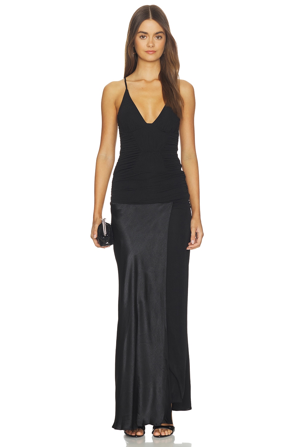 plus size maxi dresses for winter Kiyonna Womens Plus Size Cara Velvet Wrap Dress
