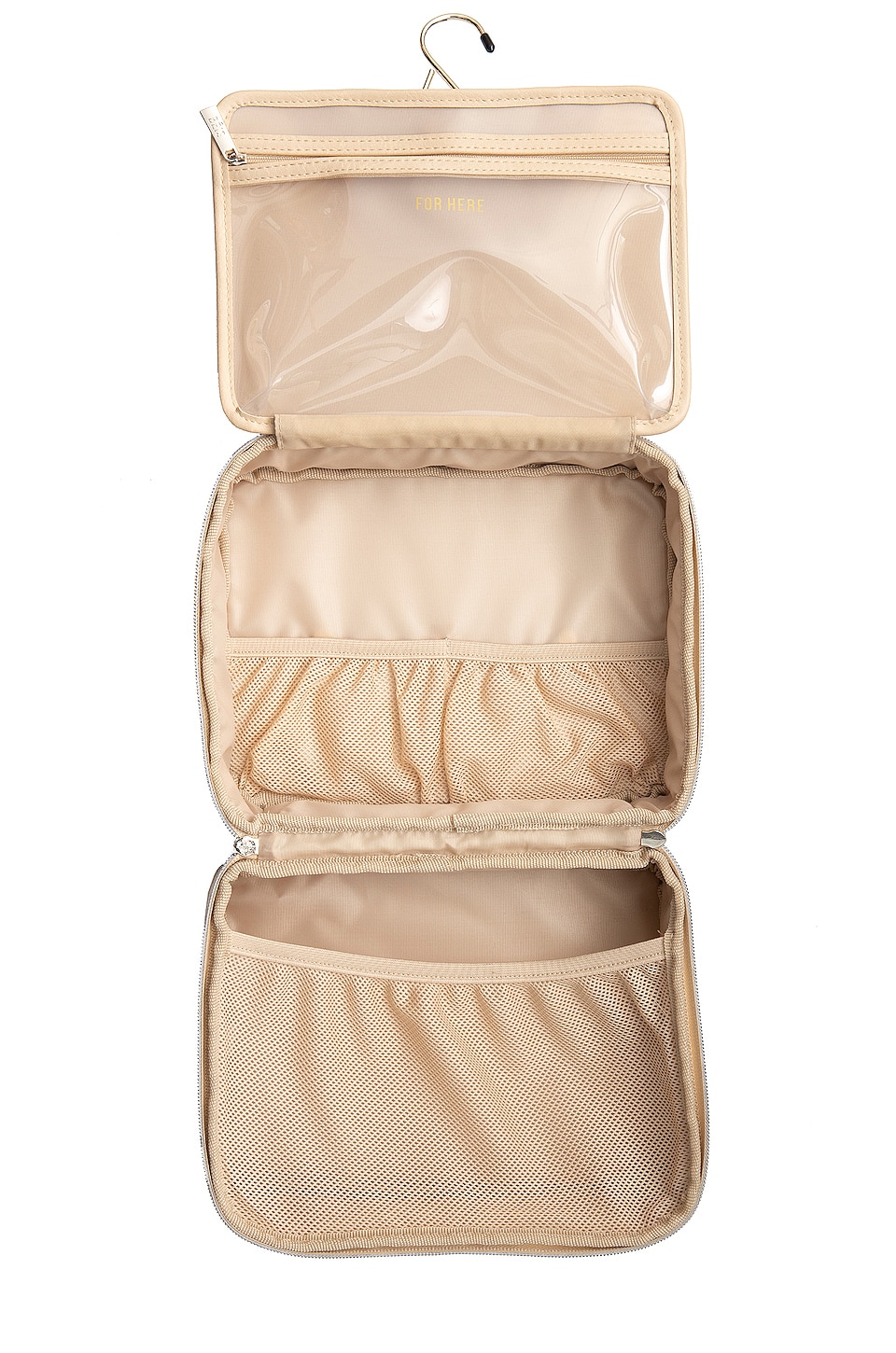 BEIS The Hanging Cosmetic Case in Beige | REVOLVE