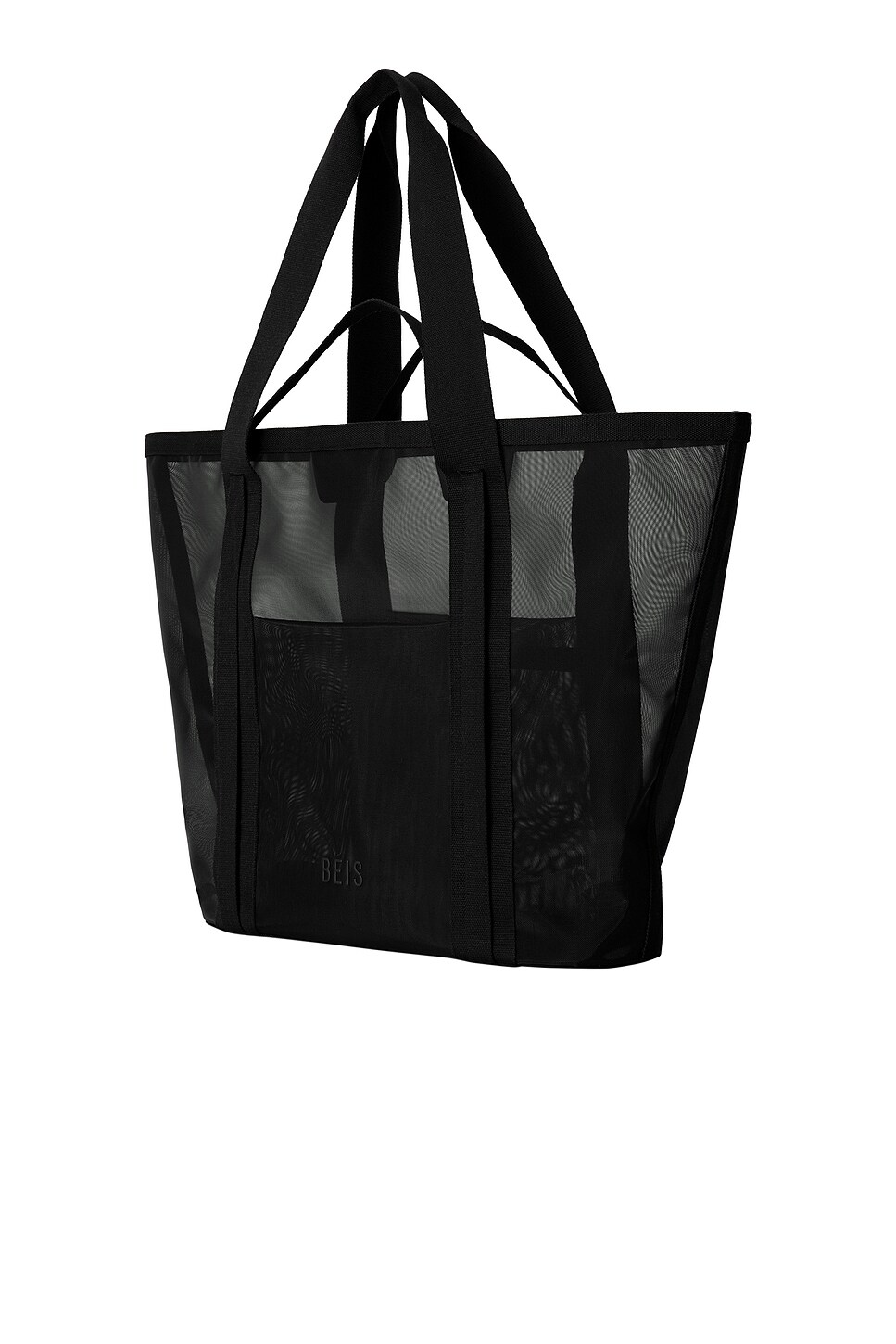 BEIS The Mesh Beach Tote Bag in Black | REVOLVE