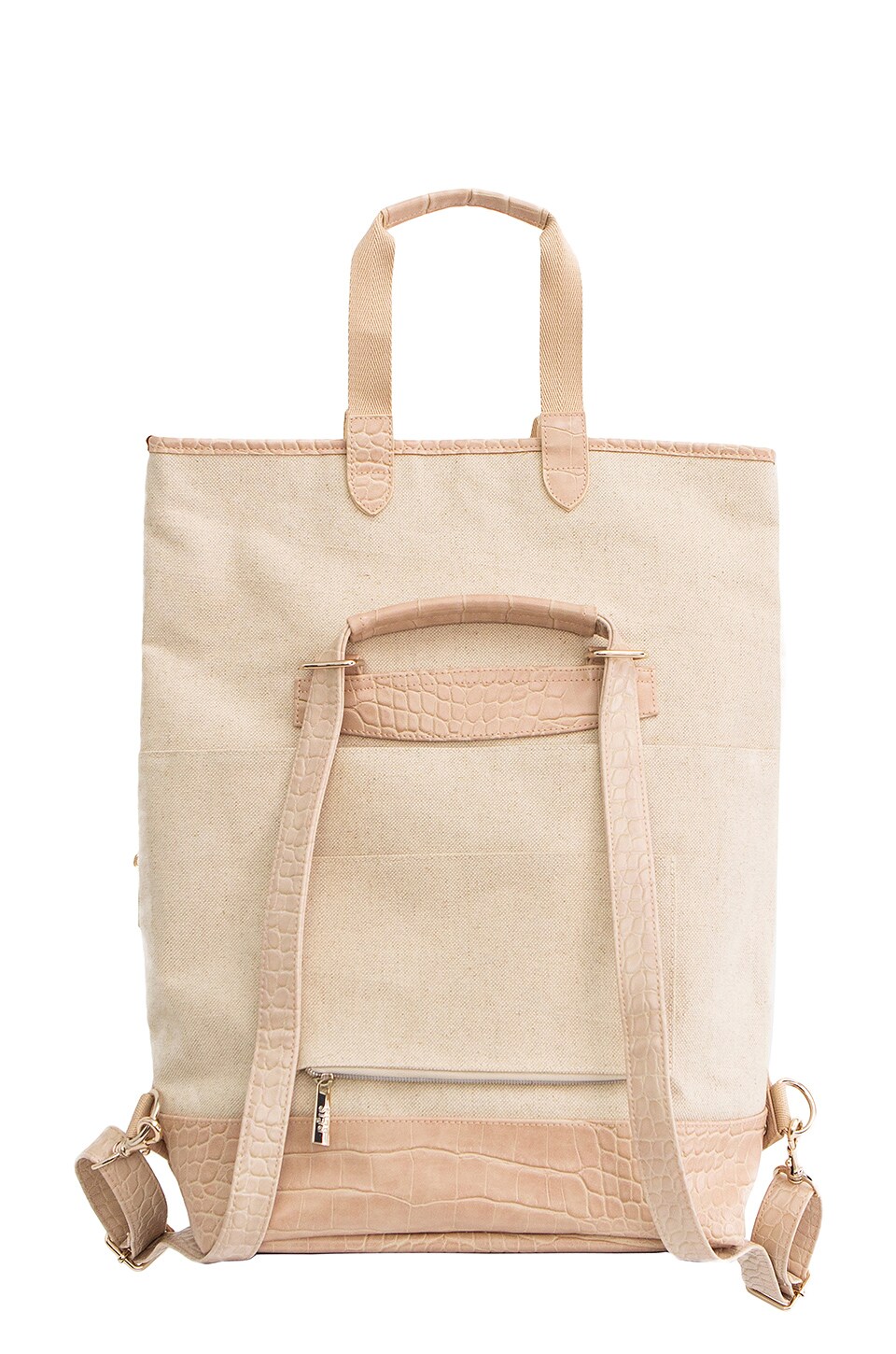 the convertible backpack beis