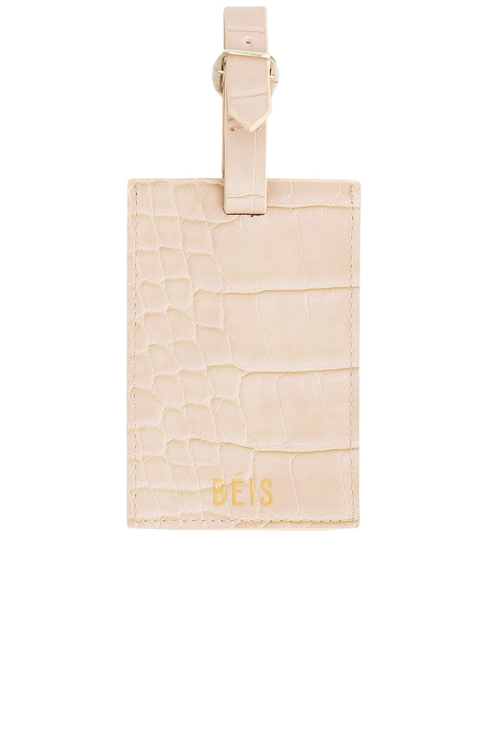 BEIS Passport and Luggage Tag Set in Beige Croc REVOLVE