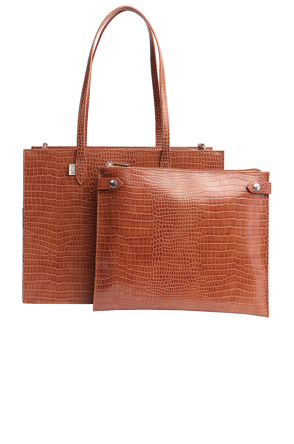 BEIS Mini Work Tote in Cognac