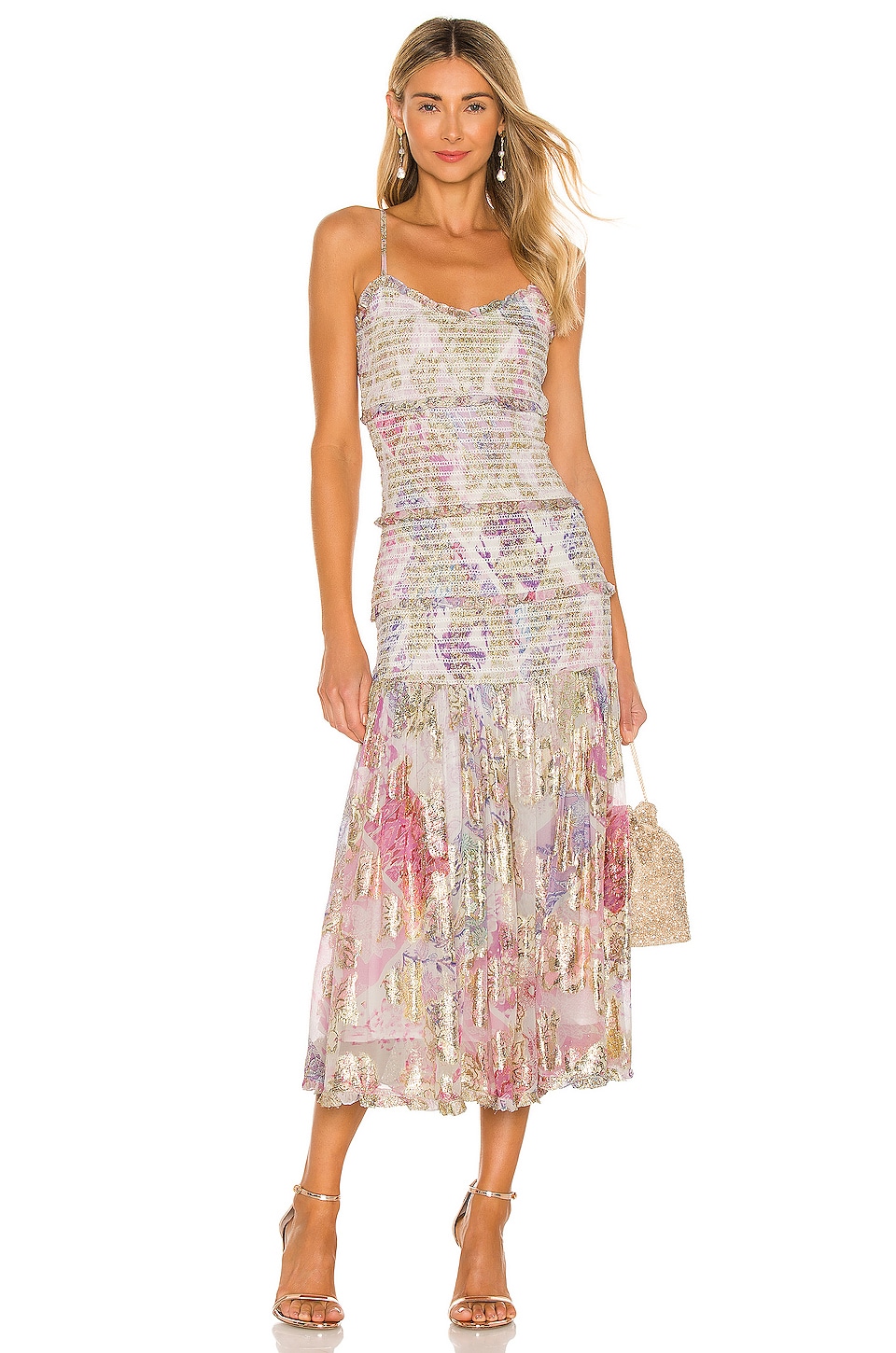 HEMANT AND NANDITA Asher Midi Dress in Lilac | REVOLVE