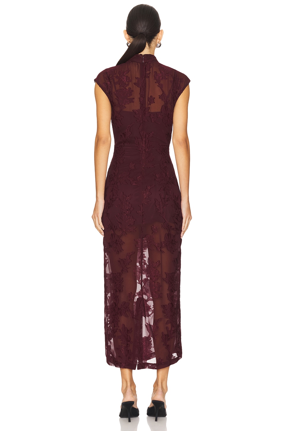 Slim Fit Long Dress With Slip