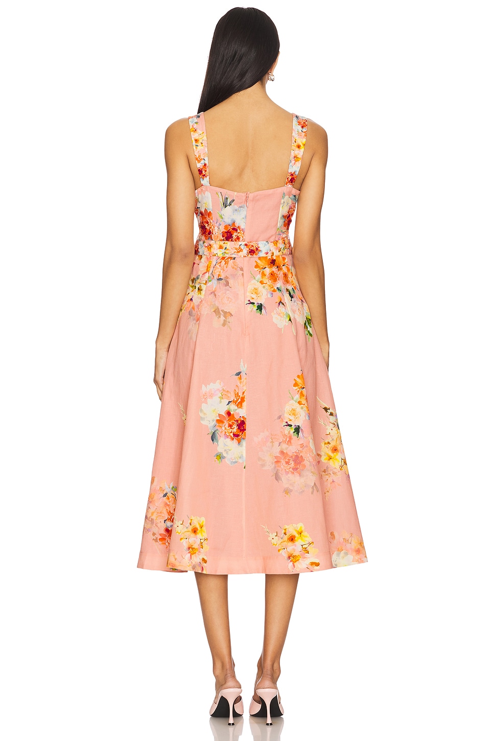Midi Dress With Buckle Belt