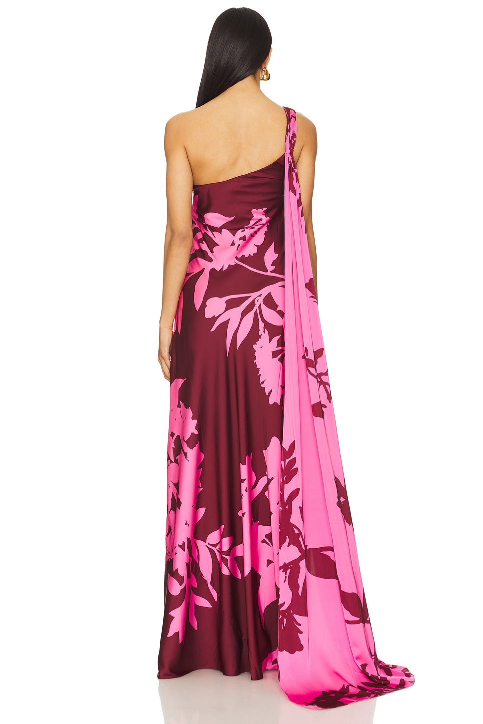 HEMANT AND NANDITA One Shoulder Long Dress in Red | REVOLVE