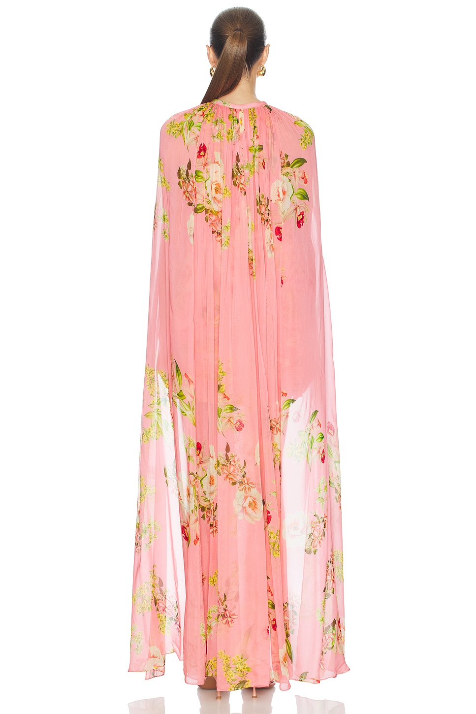 Hemant and Nandita Ruched Cape Mini Dress thumbnail