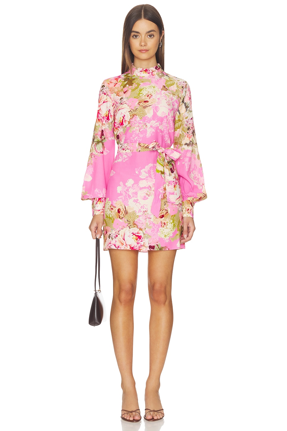 HEMANT AND NANDITA Dress With Belt in Pink | REVOLVE