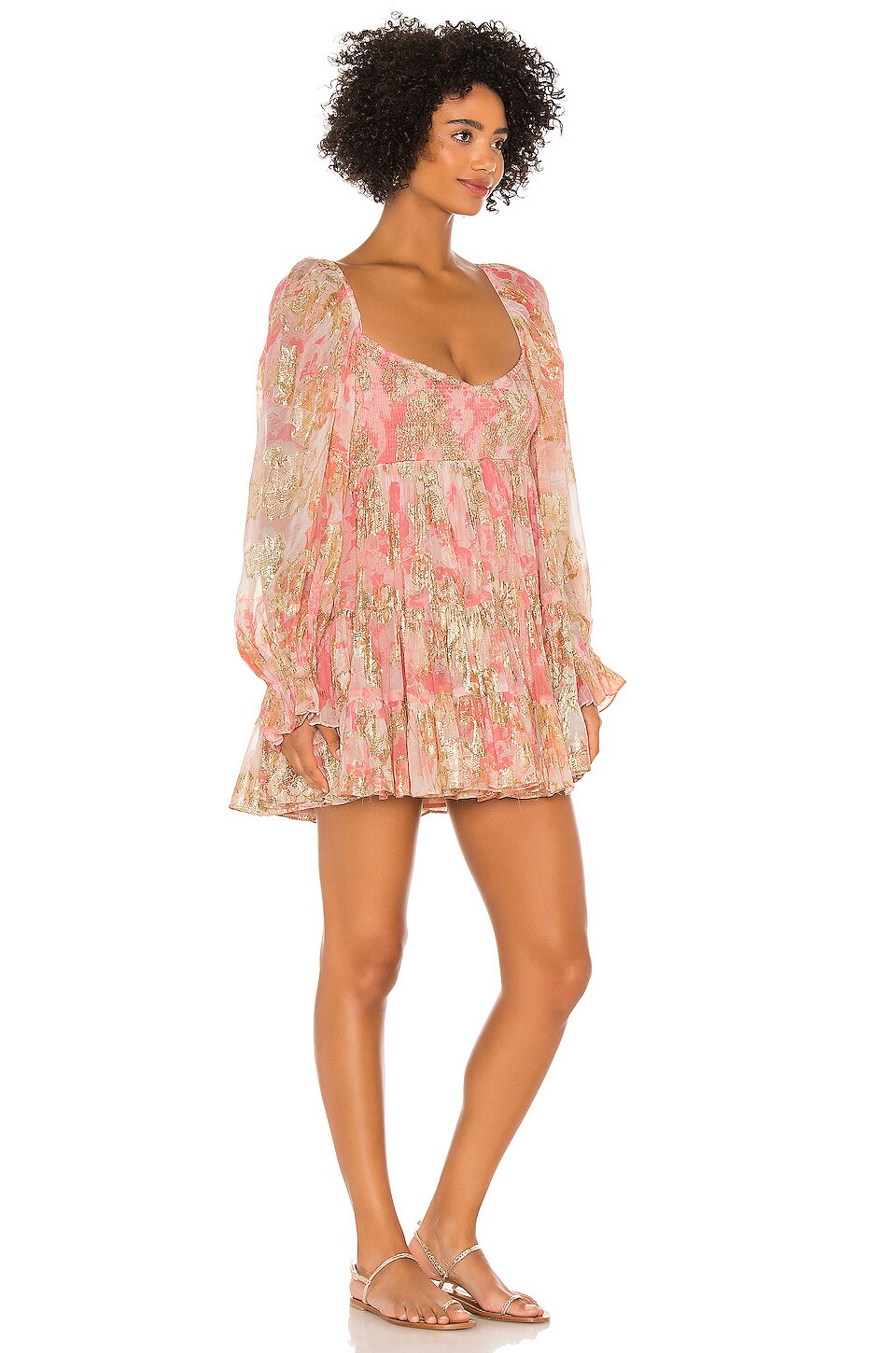 HEMANT AND NANDITA x REVOLVE Bloom Babydoll Dress in Pink