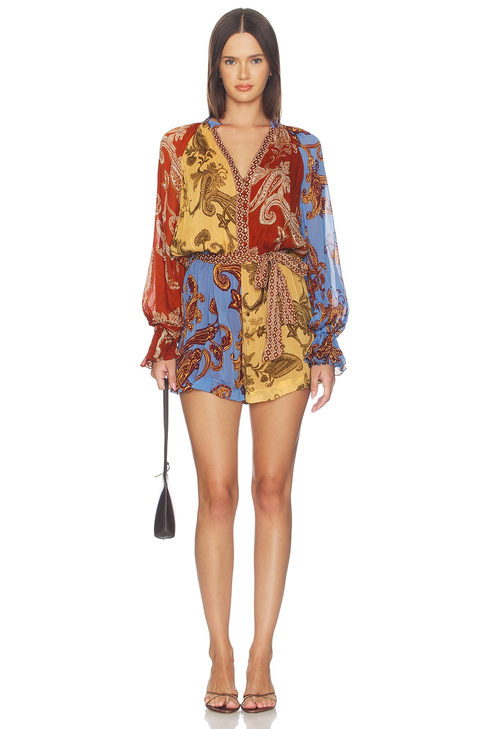 Romper With Tie Belt - thumbnail 2