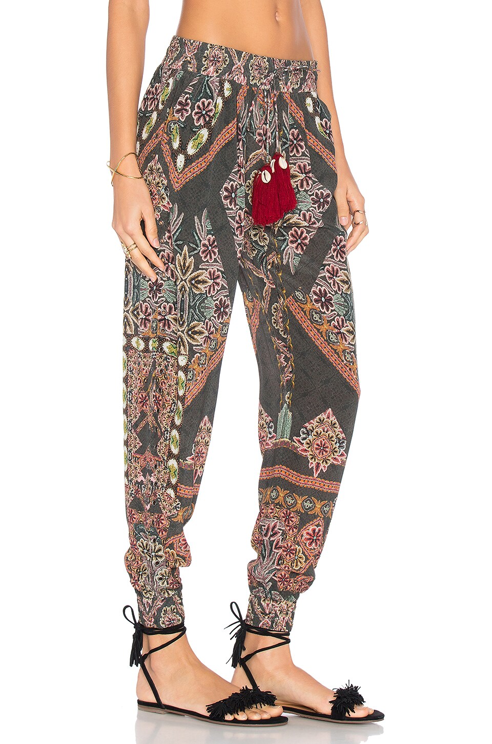 HEMANT AND NANDITA Tassel Pant in The Wild Grey REVOLVE
