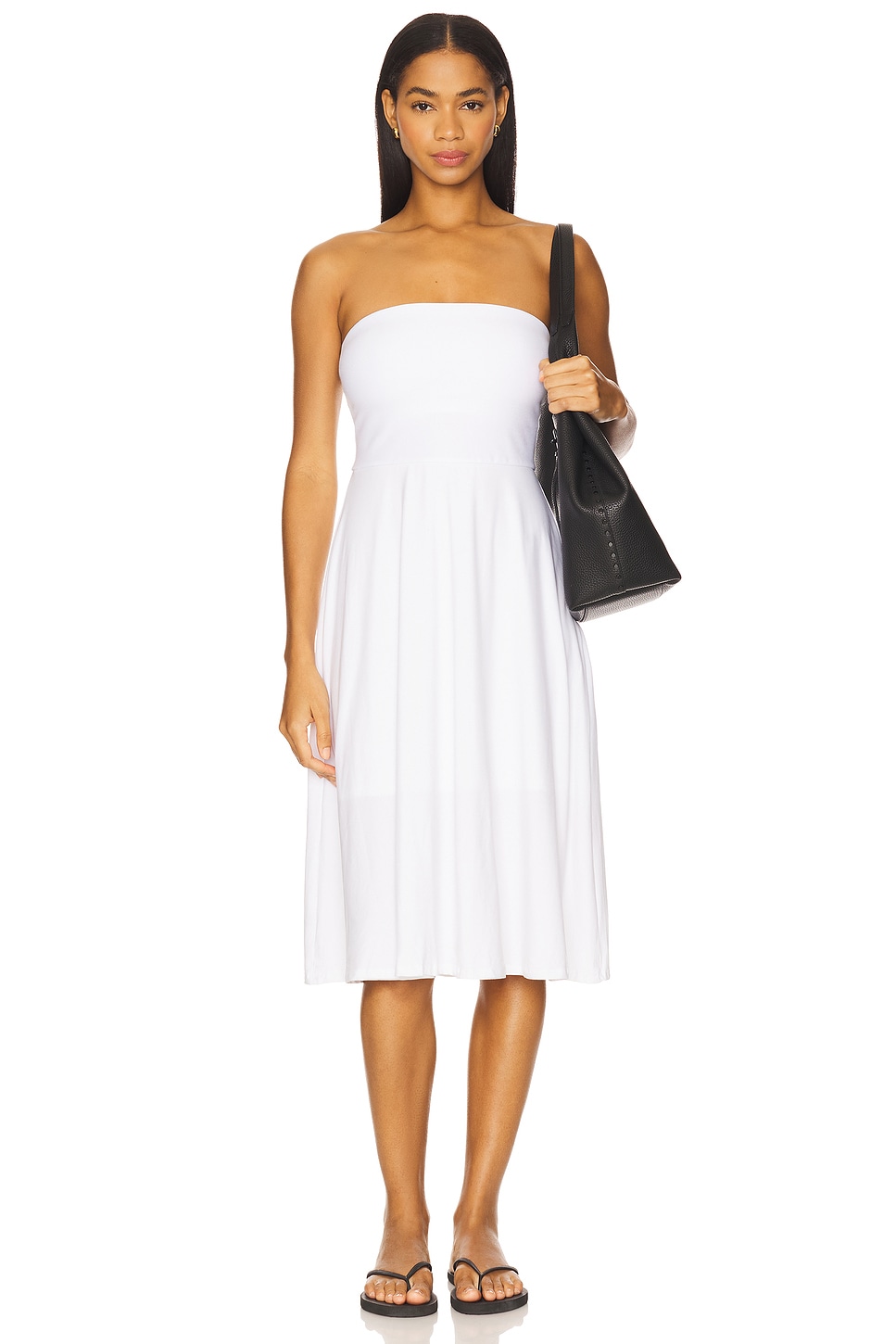 Beyond Yoga Featherweight Strapless Dress in Cloud White | REVOLVE