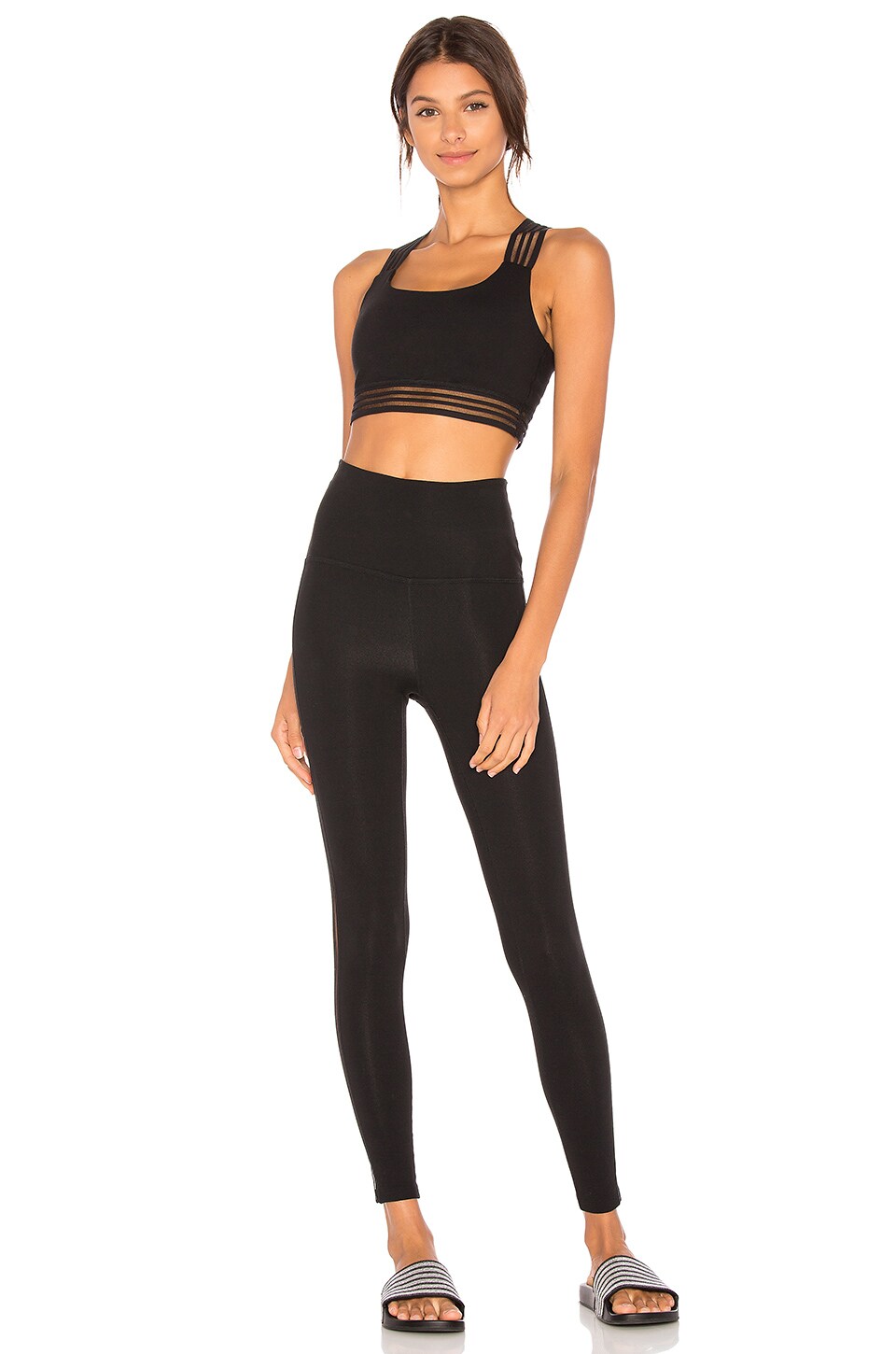 BEYOND YOGA Sheer Illusion Bralette in Jet Black ModeSens