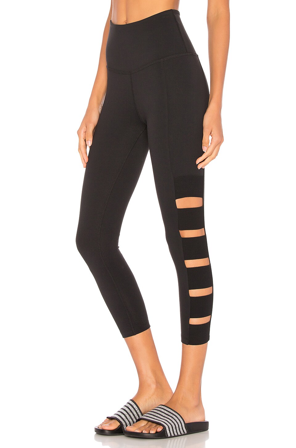 BEYOND YOGA Wide Band Stacked Legging in Jet Black ModeSens