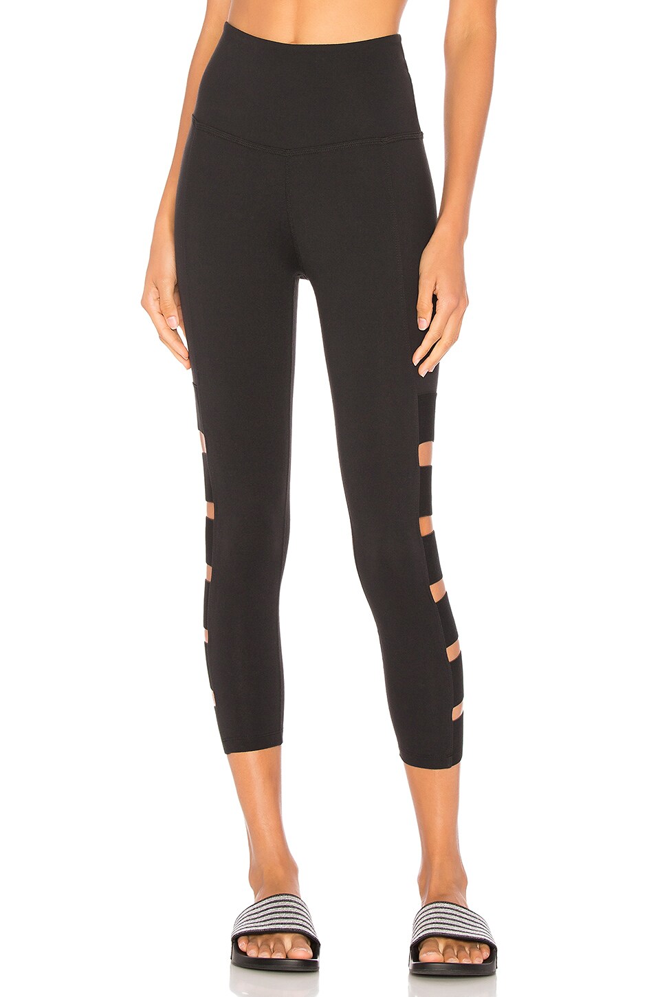 BEYOND YOGA Wide Band Stacked Legging in Jet Black | ModeSens