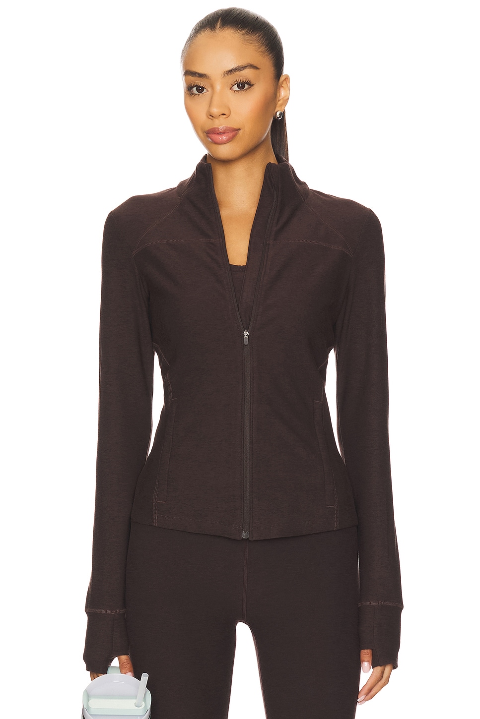 (取寄) ビヨンドヨガ レディース スペースダイ トレイルズ アクティブ ジャケット - ウィメンズ Beyond Yoga women Spacedye Trails Active Jacket - Women's Dark Chocolate Heather Beyond Yoga Spacedye Trails Active Jacket in Dark Chocolate