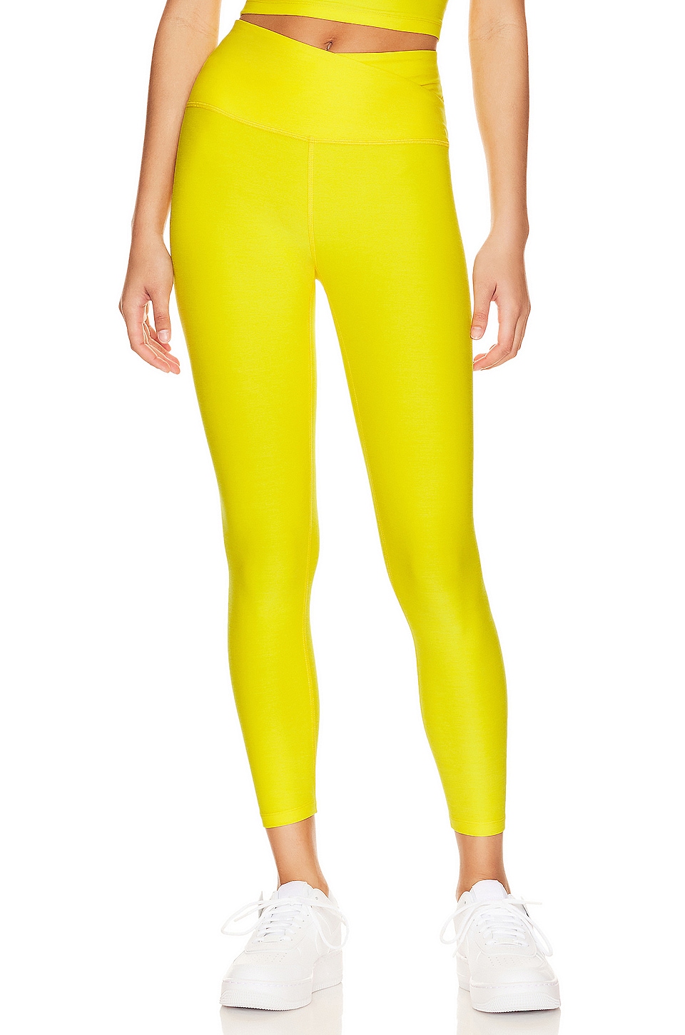 Beyond Yoga Spacedye At Your Leisure High Waisted Midi Legging in Yellow  Flower Heather