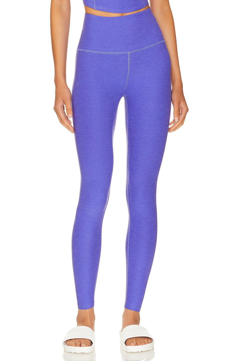 Beyond Yoga Caught In The Midi High Waisted Legging in Purple Magenta  Heather