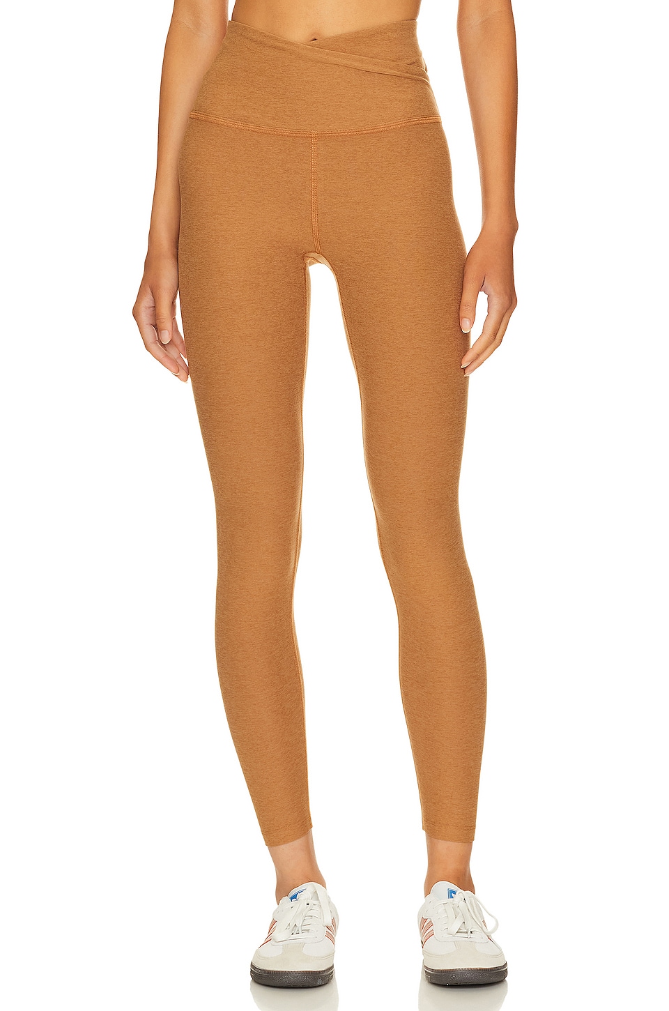 Image 1 of Spacedye At Your Leisure High Waisted Midi Legging in Toffee