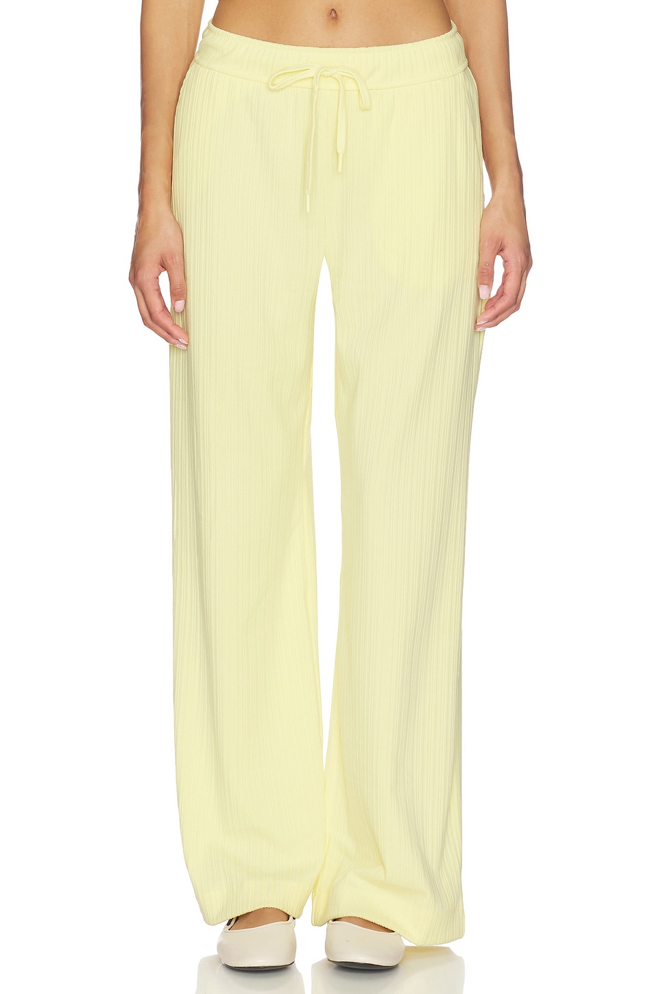Breathe Easy Ribbed Wide Leg Pant