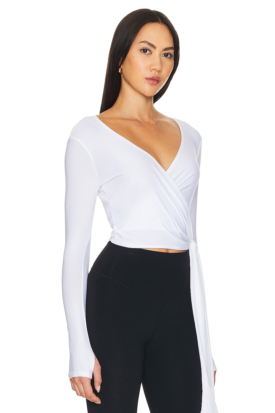 Beyond Yoga Featherweight Waist No Time Wrap Top thumbnail