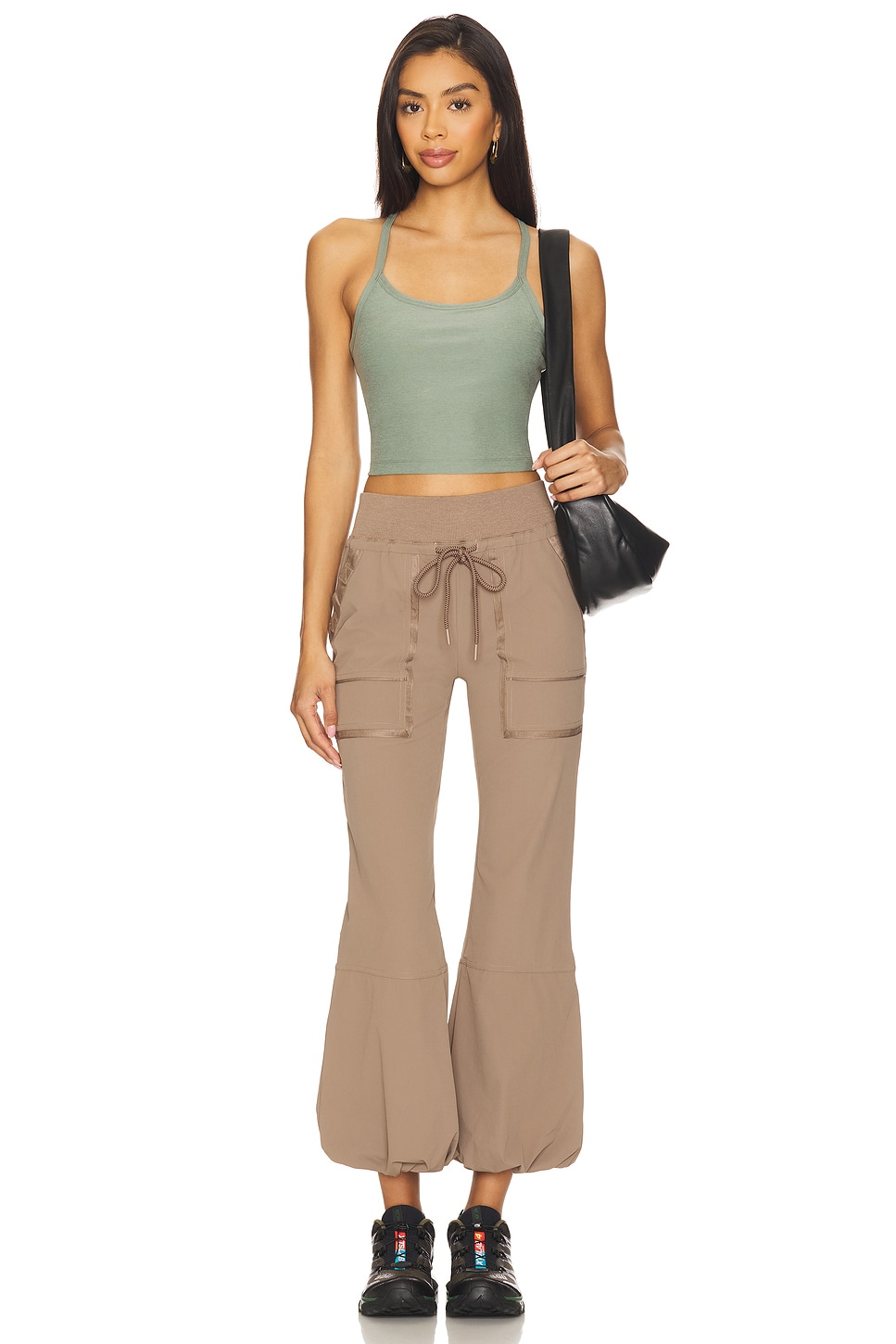 Space Dye Slim Racerback Cropped Tank Top