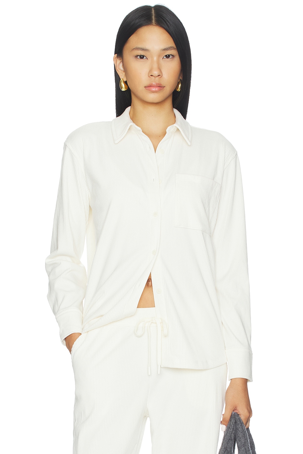 Breathe Easy Corduroy Button Front Shirt - thumbnail 2