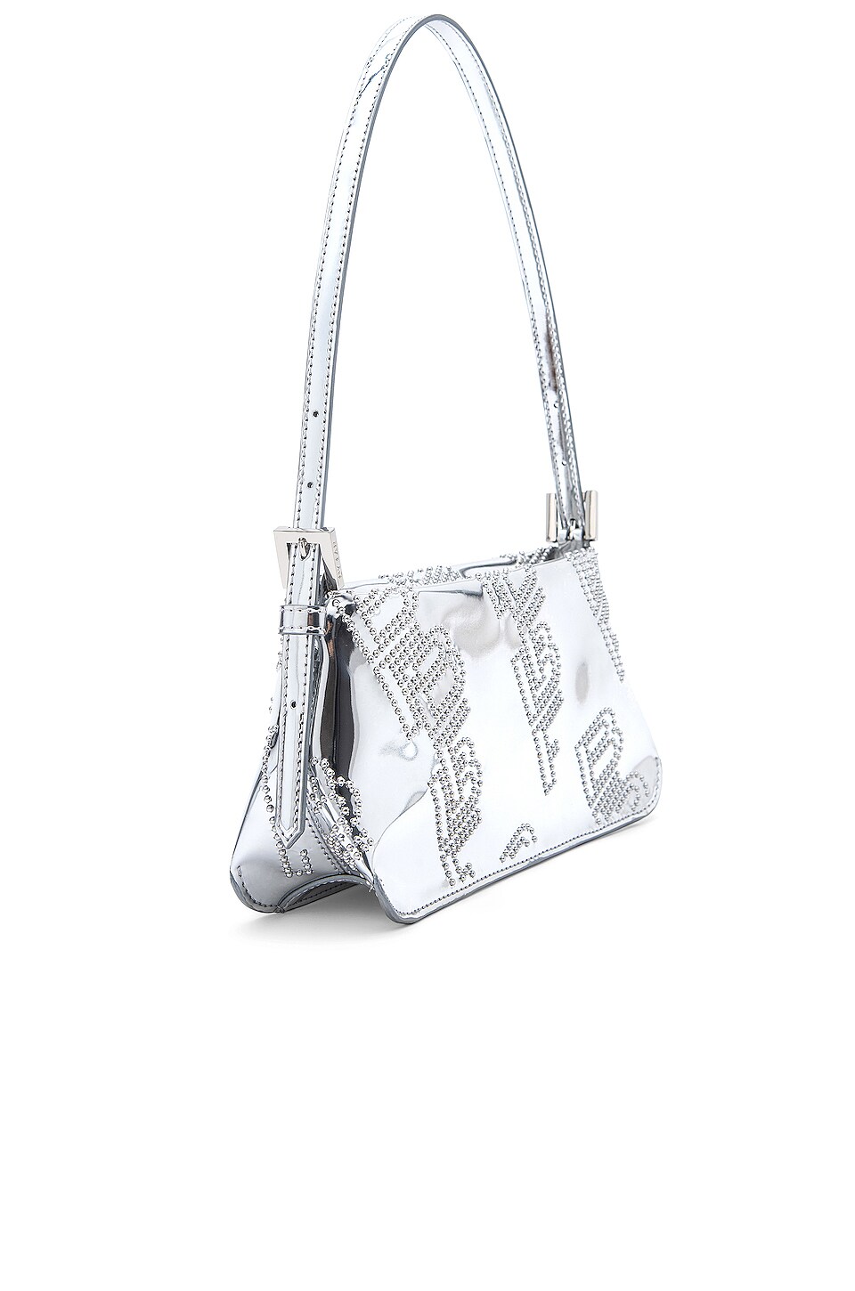 BY FAR Dulce Mini Shoulder Bag in Silver
