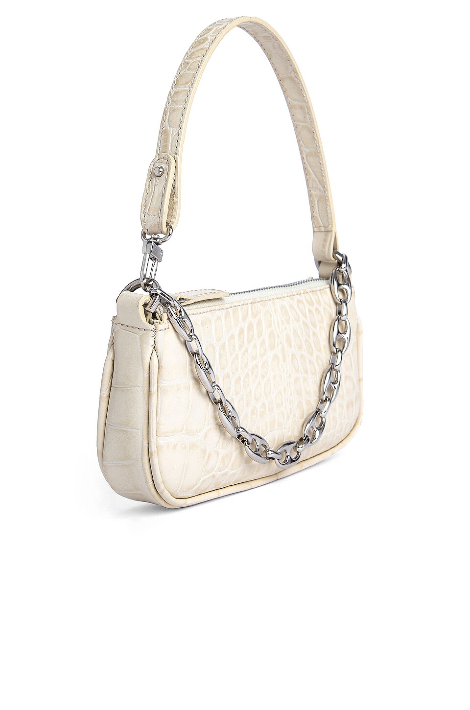 BY FAR Mini Rachel Shoulder Bag in Cream