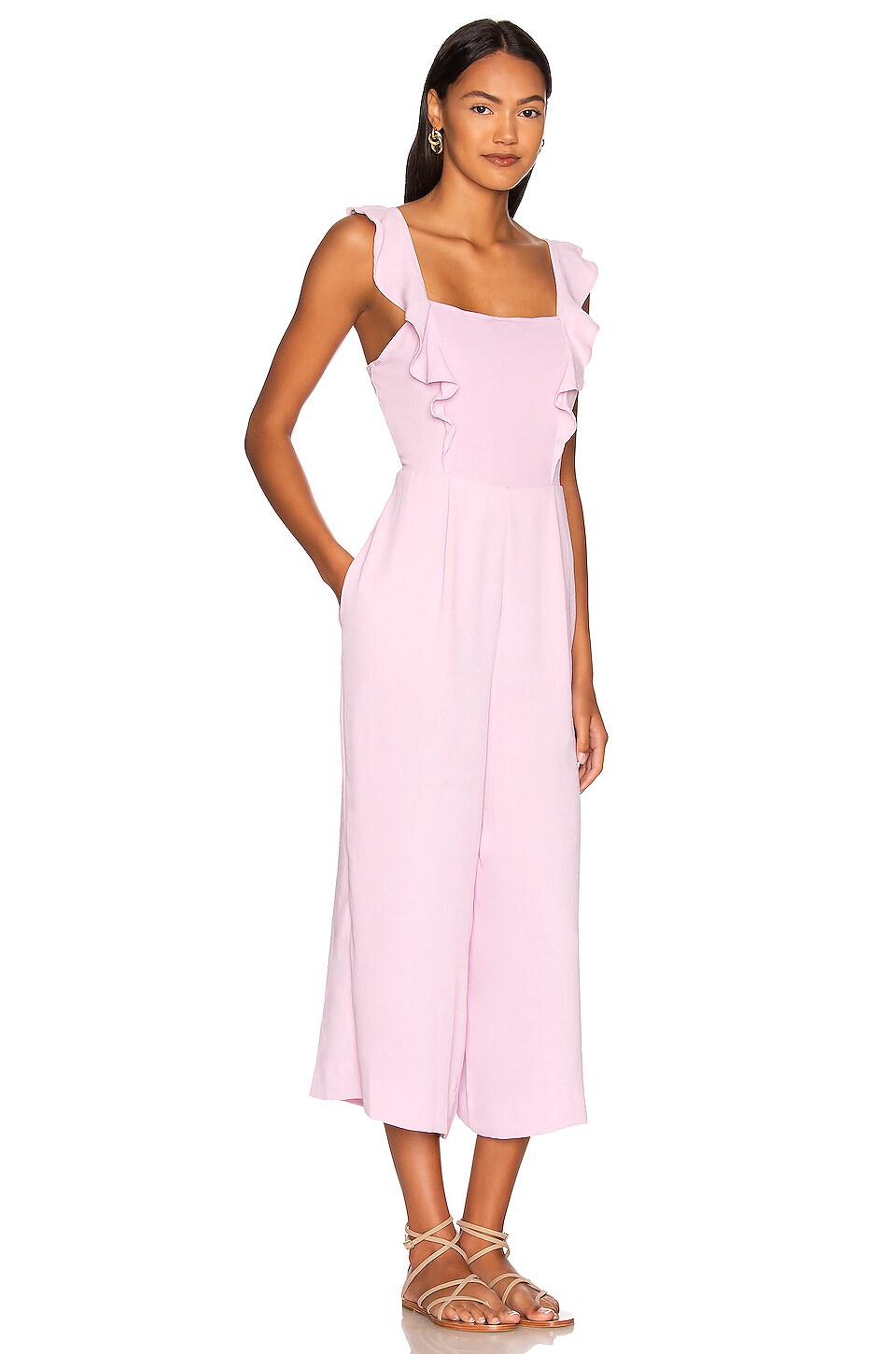 BCBGeneration Tie Back Jumpsuit in Orchid