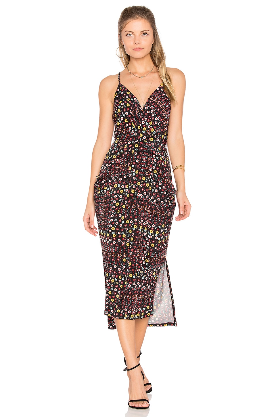 BCBGeneration Draped Midi Dress in Multi | REVOLVE