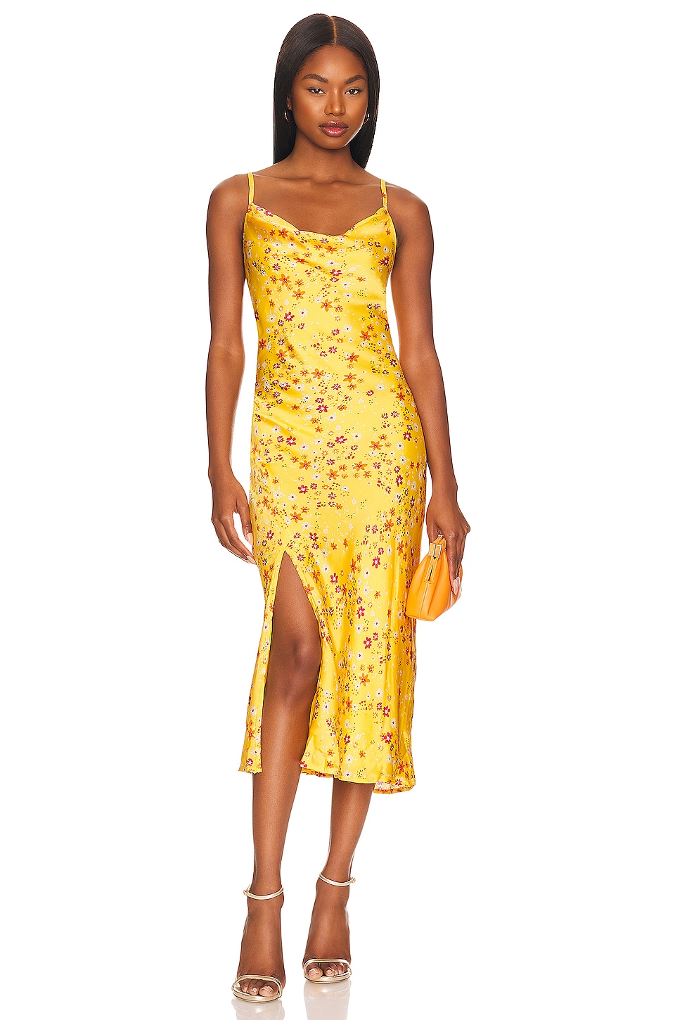 Blair - Yellow Floral Skater Dress With Drawstring Sleeves – Inchperfect