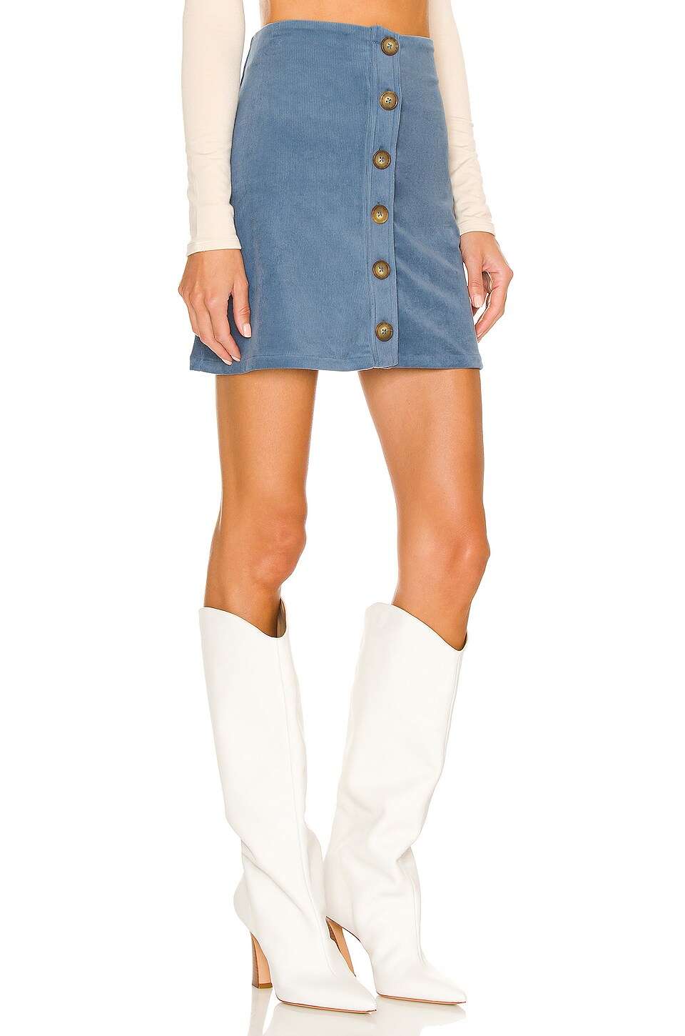 BCBGeneration Corduroy Mini Skirt in Night Blue