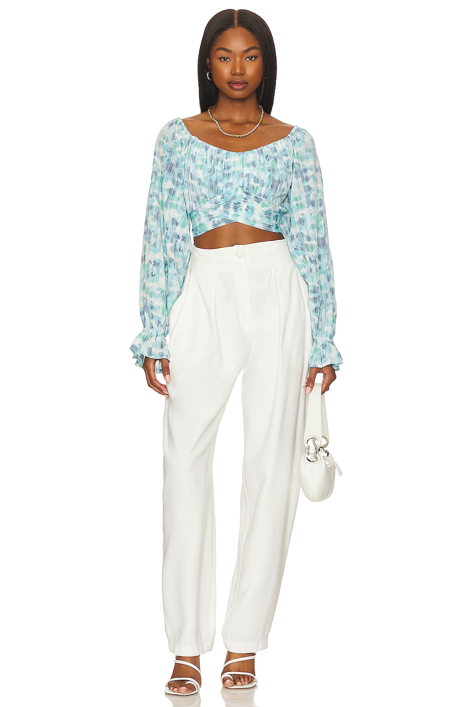 BCBGeneration Woven Crisscross Top thumbnail