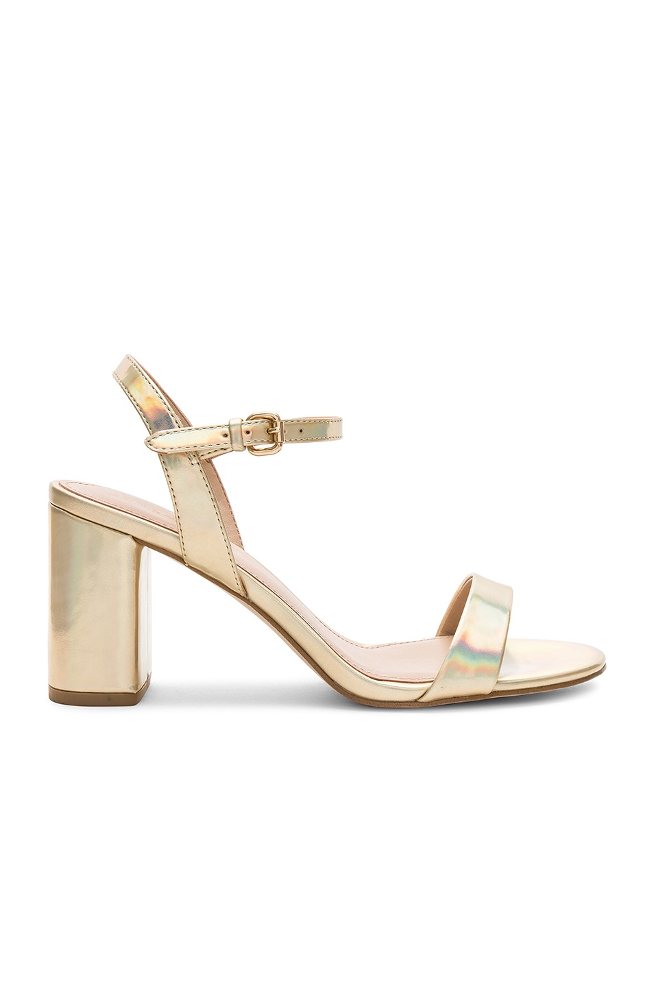 gold iridescent heels