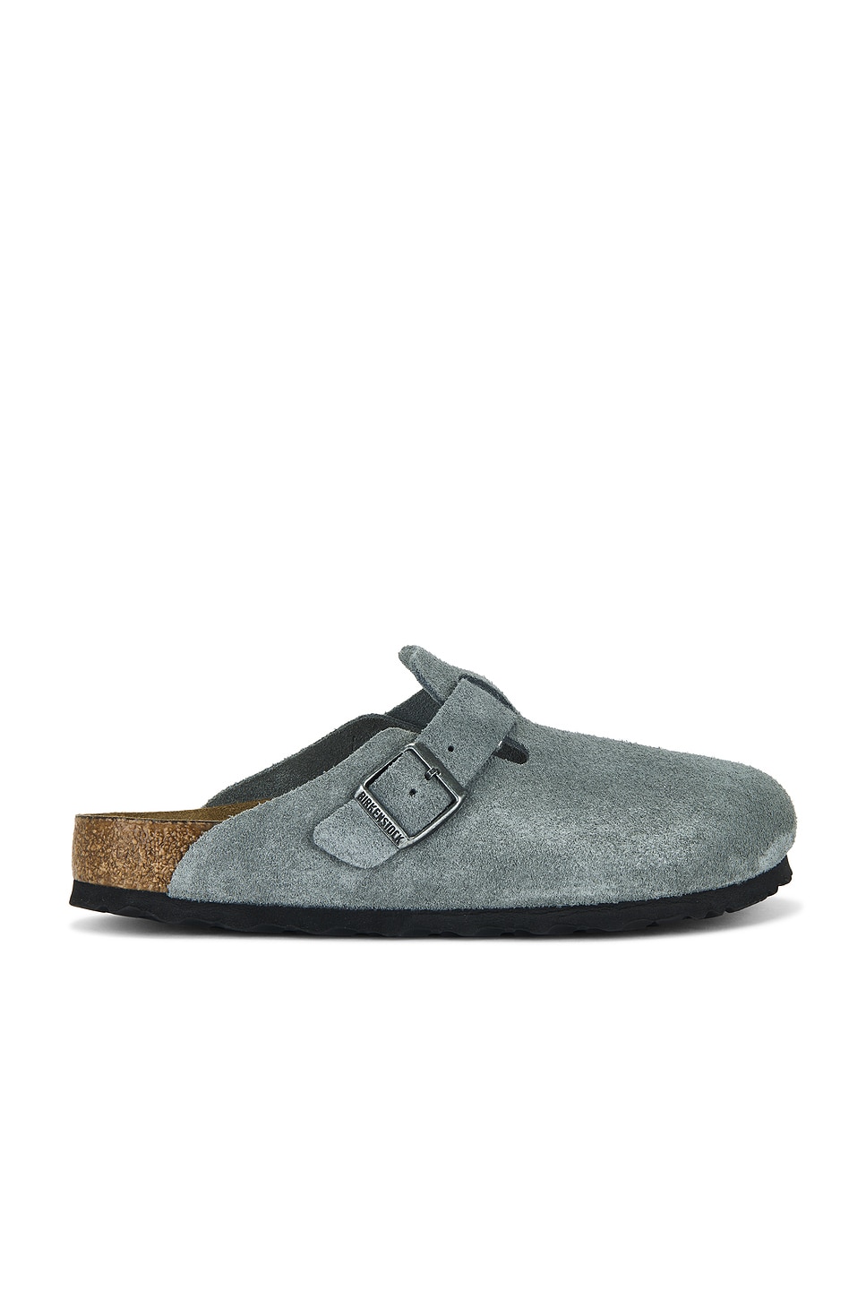 Boston Soft Footbed Suede Leather Basalt Gray | BIRKENSTOCK