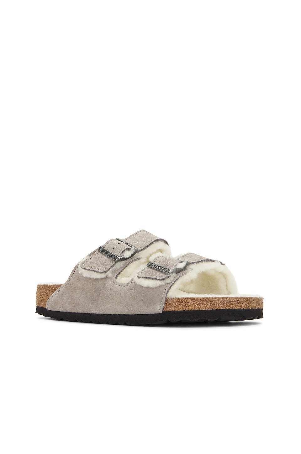 BIRKENSTOCK Arizona Shearling in Stone Coin & Natural
